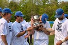 Baseball vs Babson  Wheaton College Baseball players celebrate their victory over Babson to win the NEWMAC Championship for the third year in a row. - (Photo by Keith Nordstrom) : Wheaton, baseball, NEWMAC